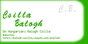 csilla balogh business card